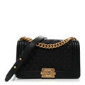Caviar Quilted Medium Boy Flap Black