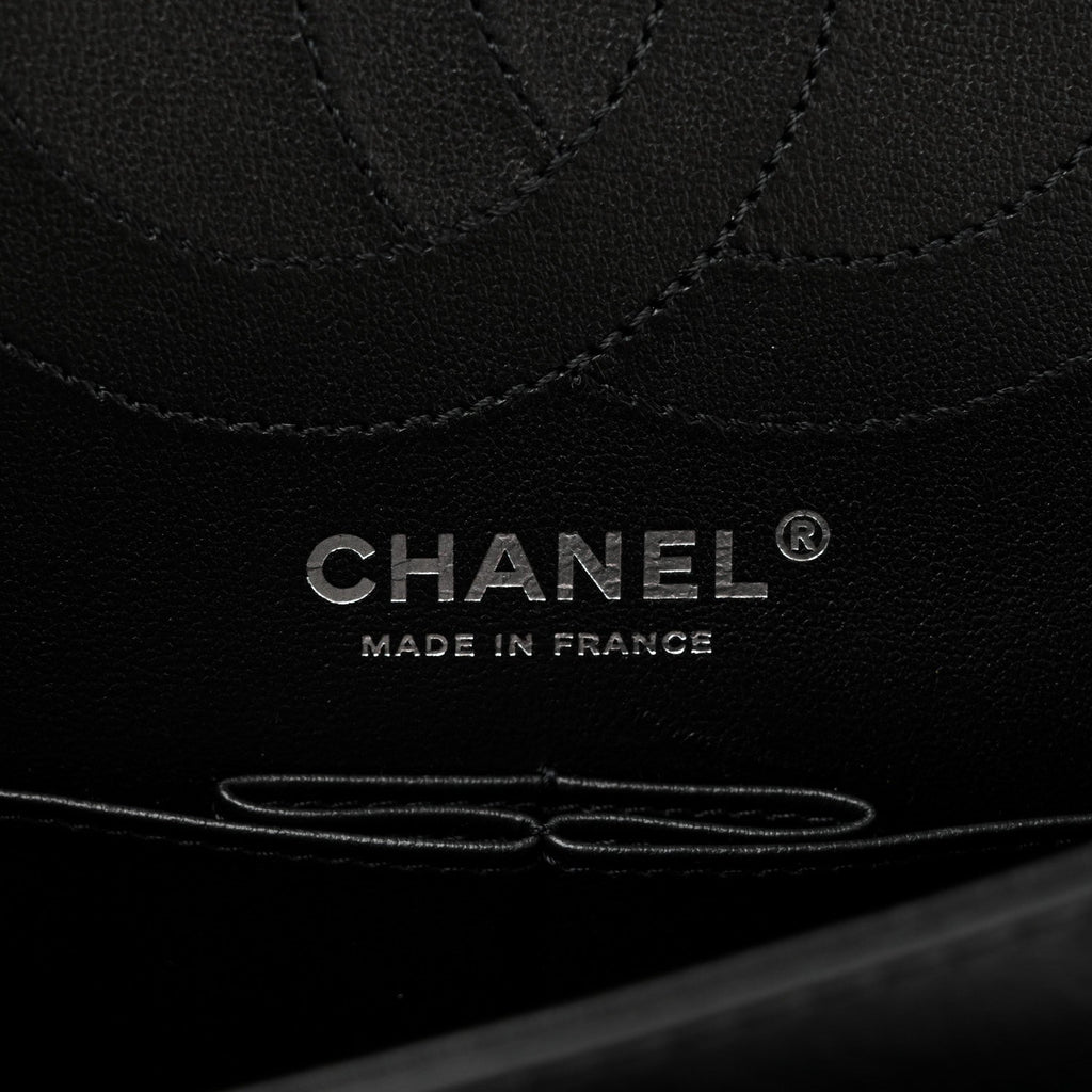 Patent Calfskin Quilted 2.55 Reissue 225 Flap So Black