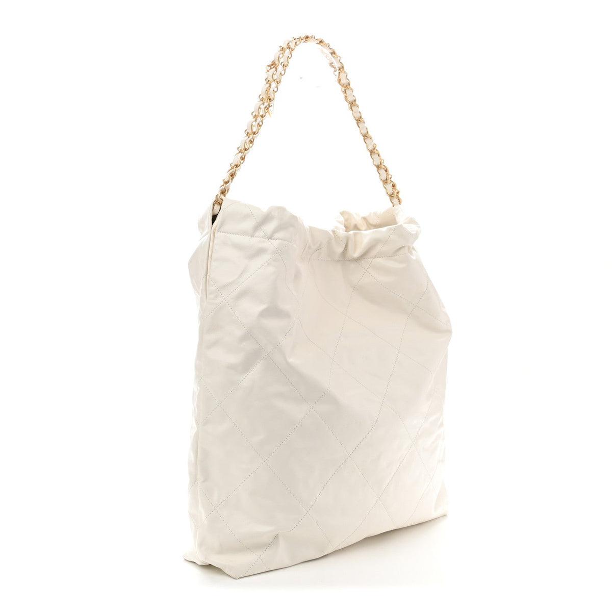 Calfskin Quilted Chanel 22 White