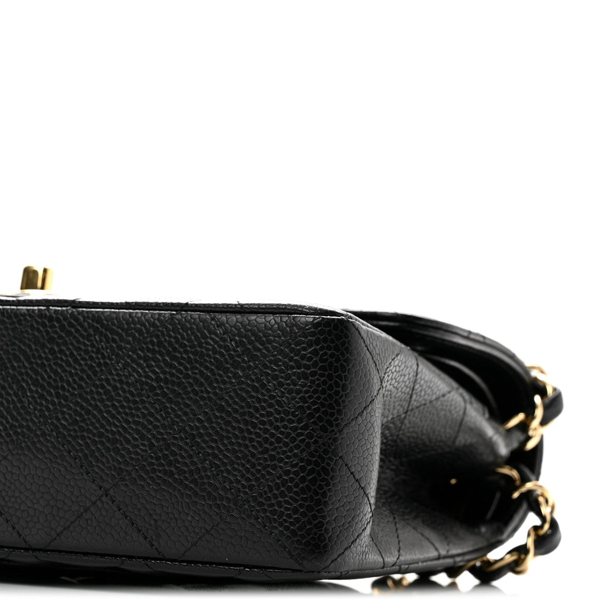 Caviar Quilted Small Double Flap Black