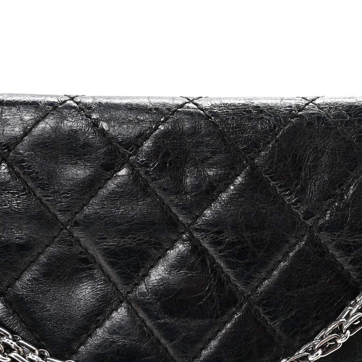 Aged Calfskin Quilted 2.55 Reissue 227 Flap Black