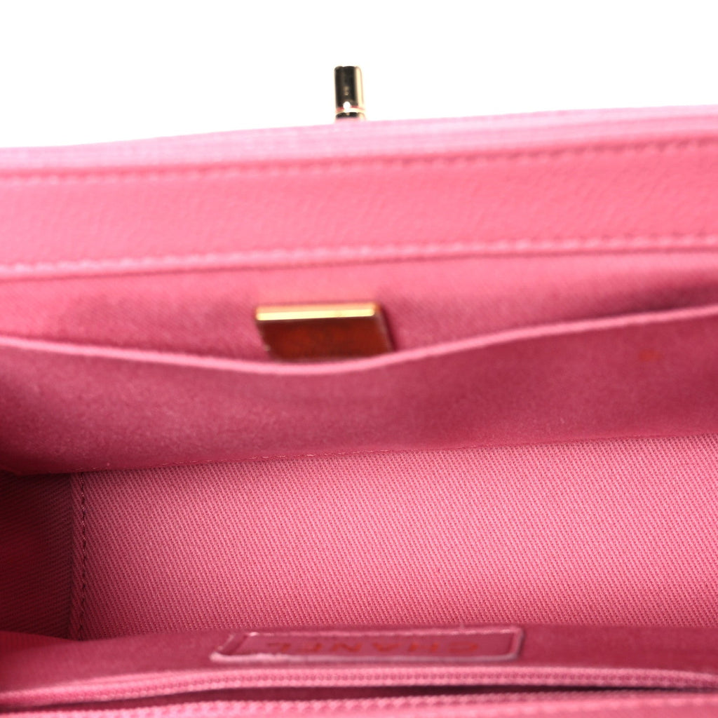Caviar Quilted Small Business Affinity Flap Pink