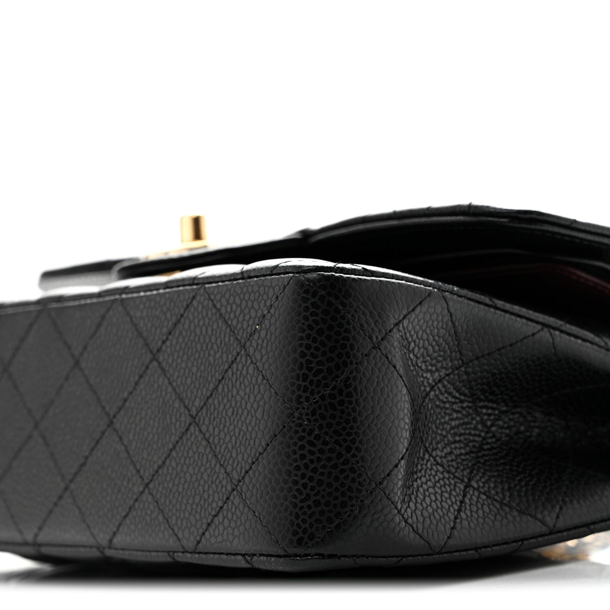 Caviar Quilted Small Double Flap Black