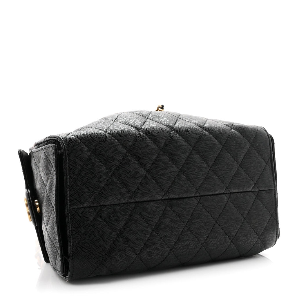 Caviar Quilted Small Chanel 25 Handbag Black