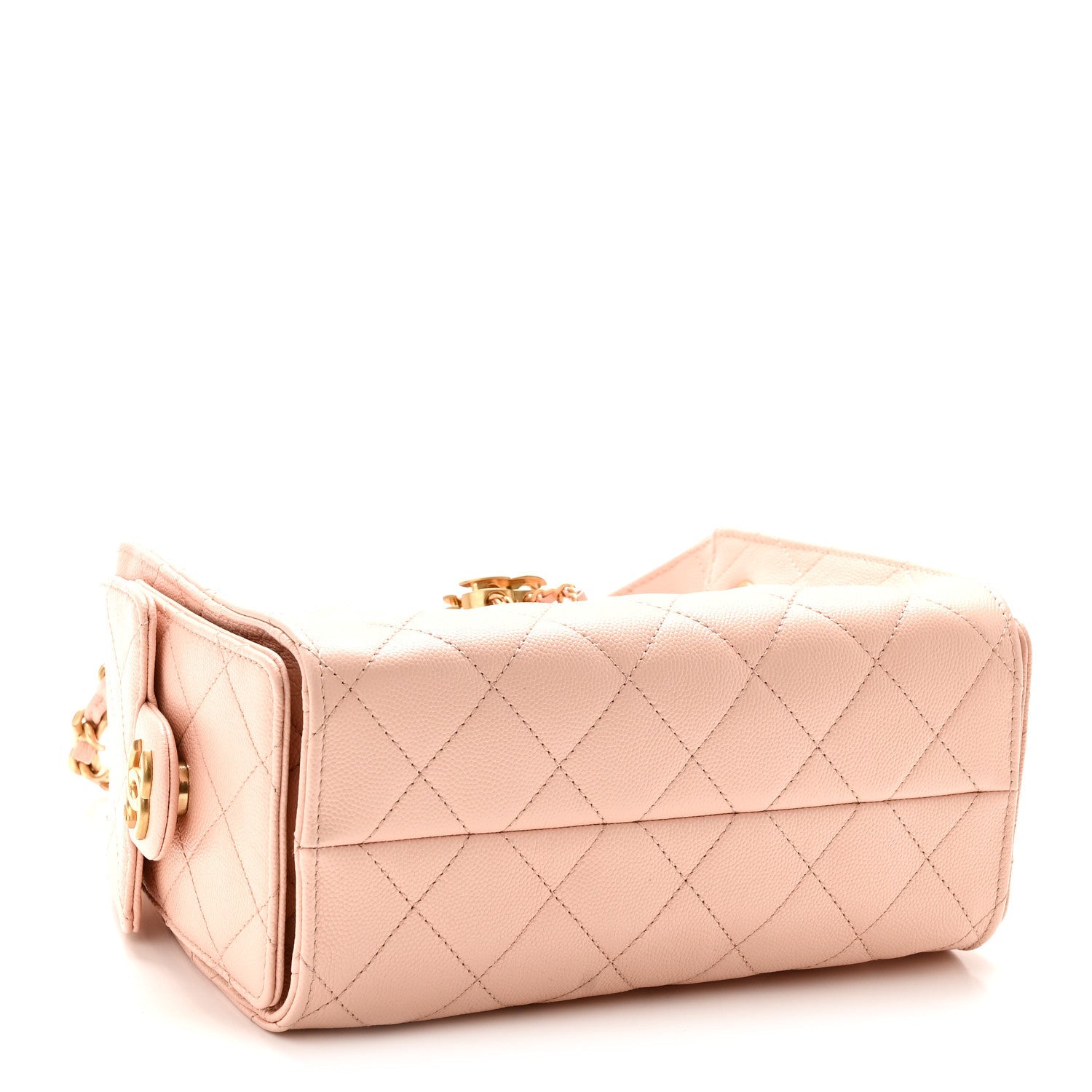 Caviar Quilted Mini Chanel 25 Handbag Light Pink