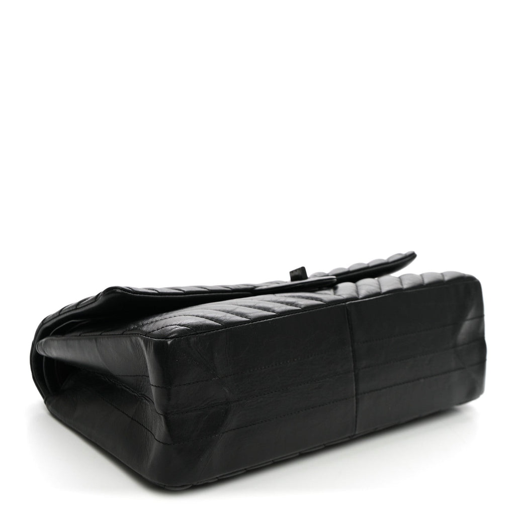 Aged Calfskin Chevron Quilted 2.55 Reissue 226 So Black