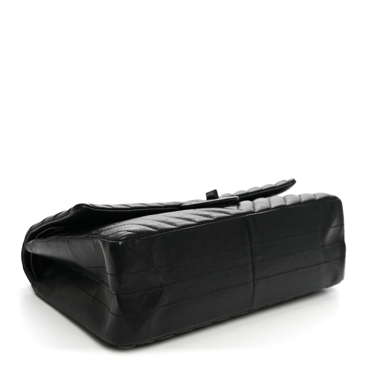 Aged Calfskin Chevron Quilted 2.55 Reissue 226 So Black