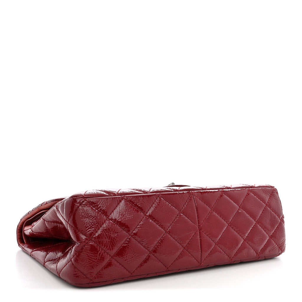 Distressed Patent Quilted 2.55 Reissue 227 Flap Raspberry Red
