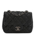 Caviar Quilted Mini Square Flap Black