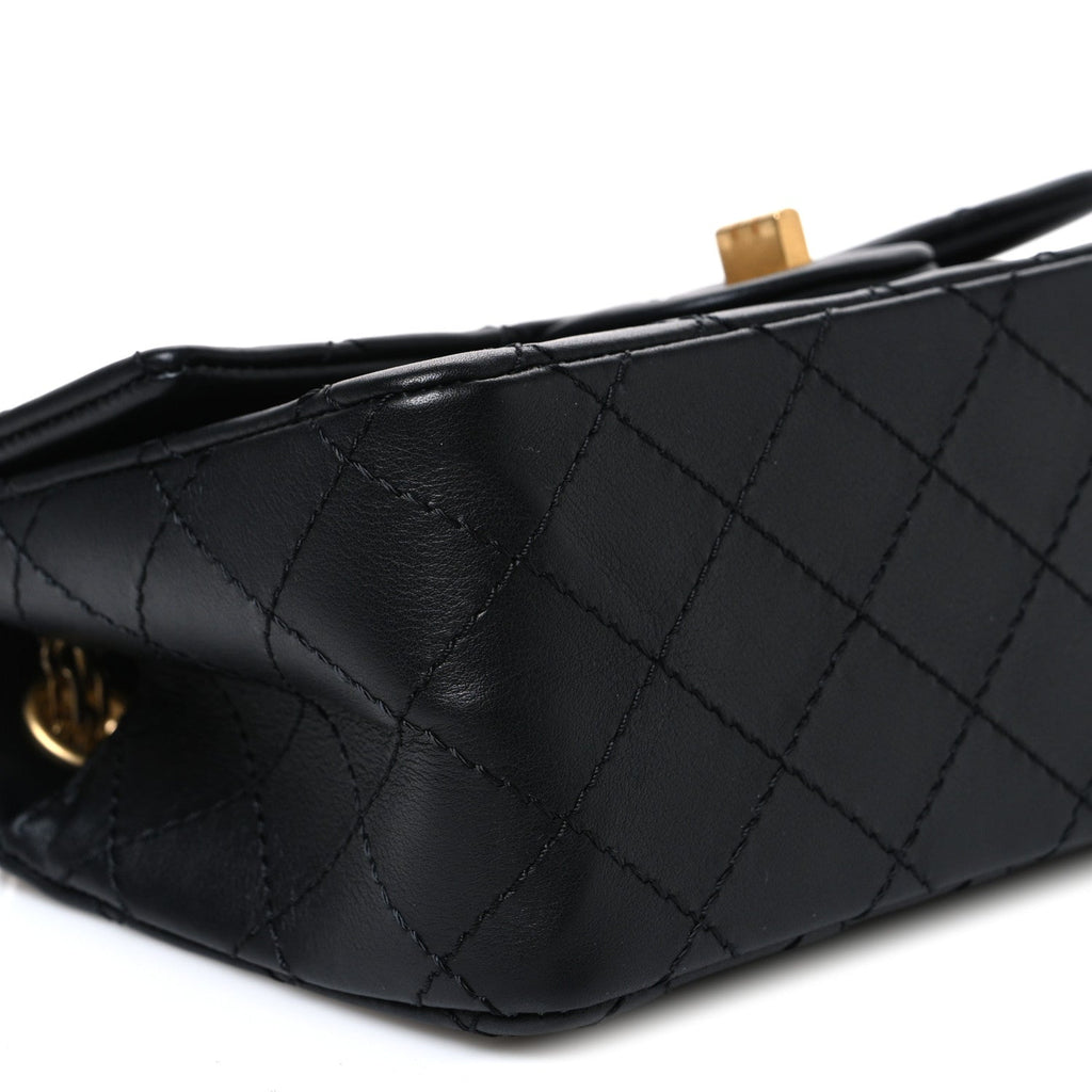 Calfskin Quilted 2.55 Reissue Mini Flap Black