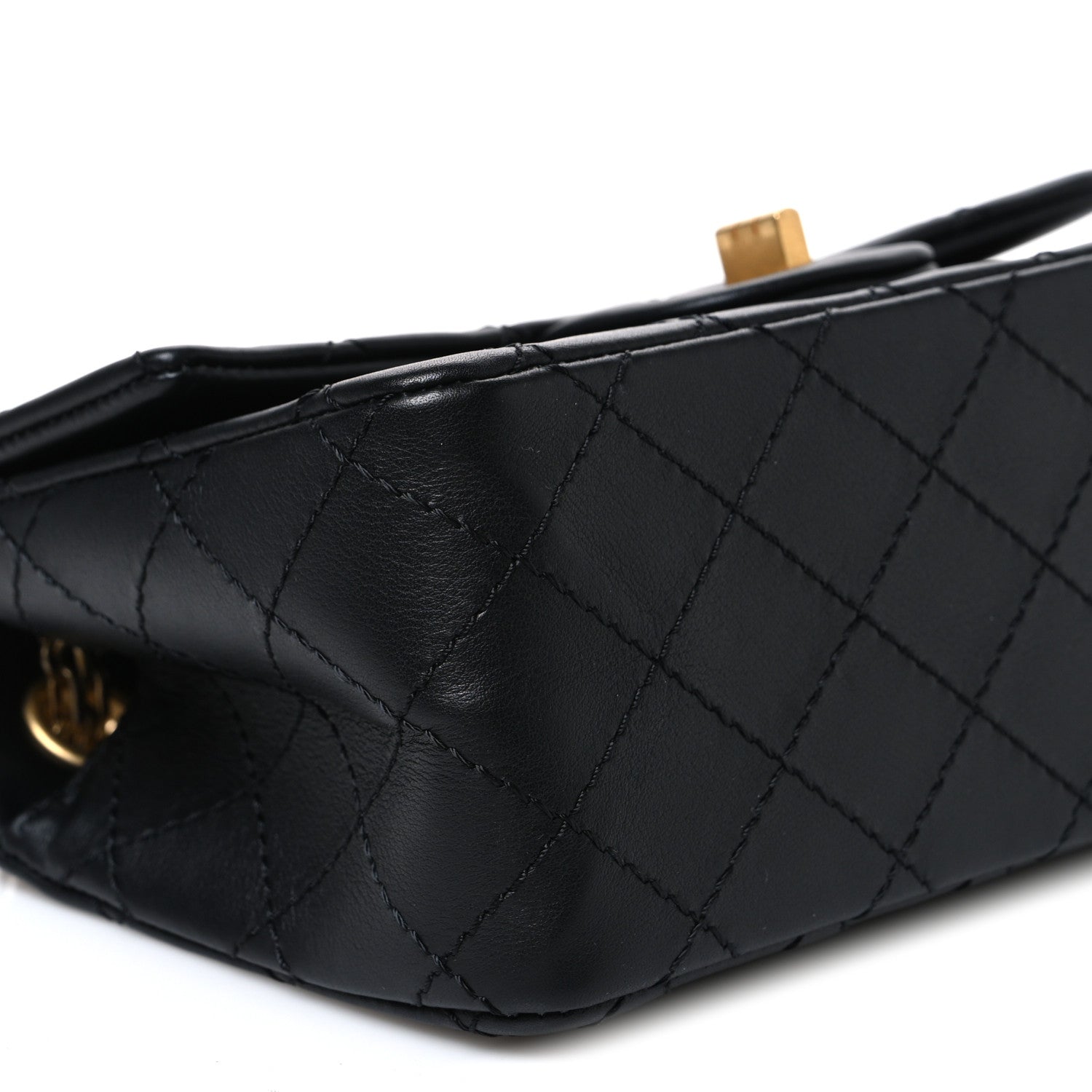 Calfskin Quilted 2.55 Reissue Mini Flap Black