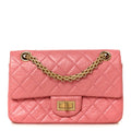 Aged Calfskin Quilted 2.55 Reissue Mini Flap Pink