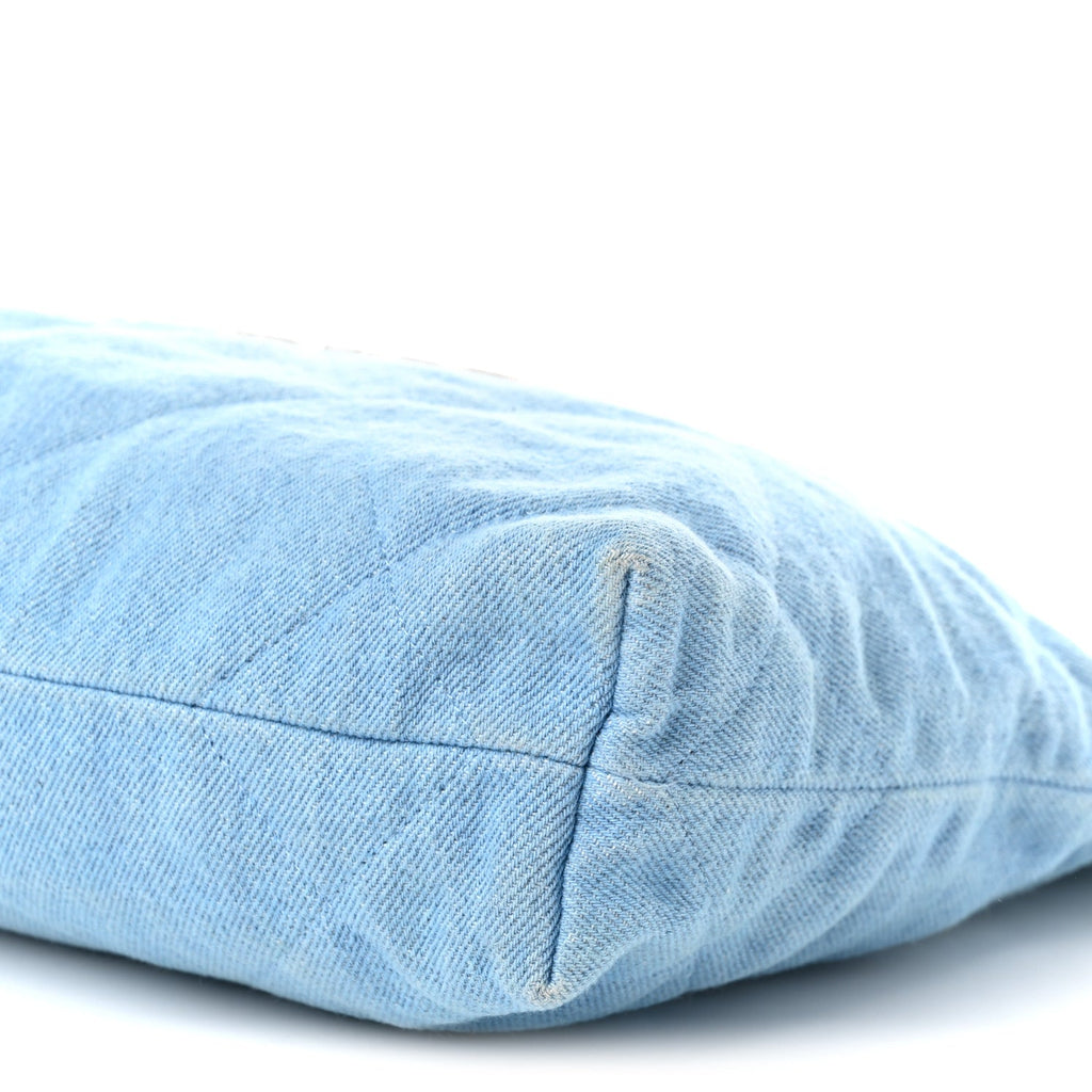 Denim Quilted Chanel 22 Light Blue