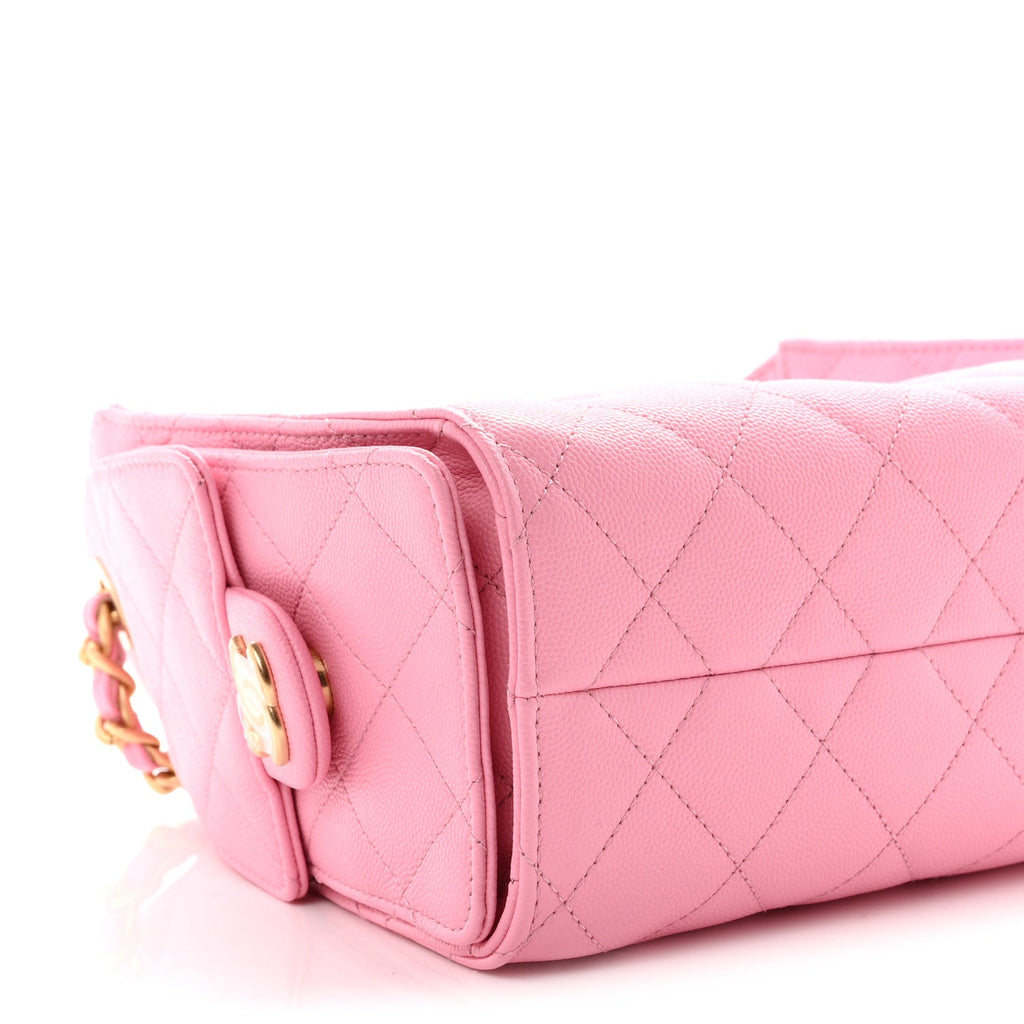 Caviar Quilted Mini Chanel 25 Handbag Pink