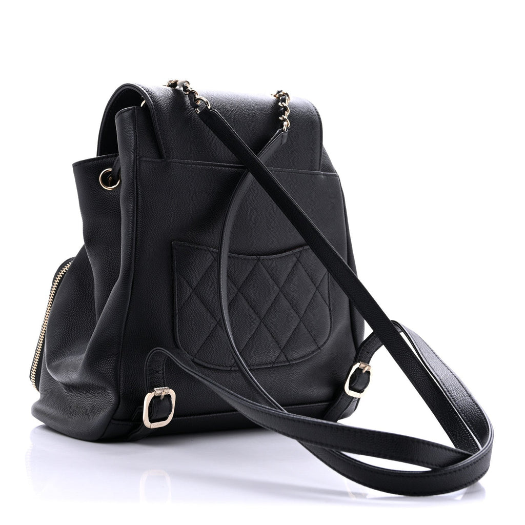 Caviar Quilted Business Affinity Backpack Black