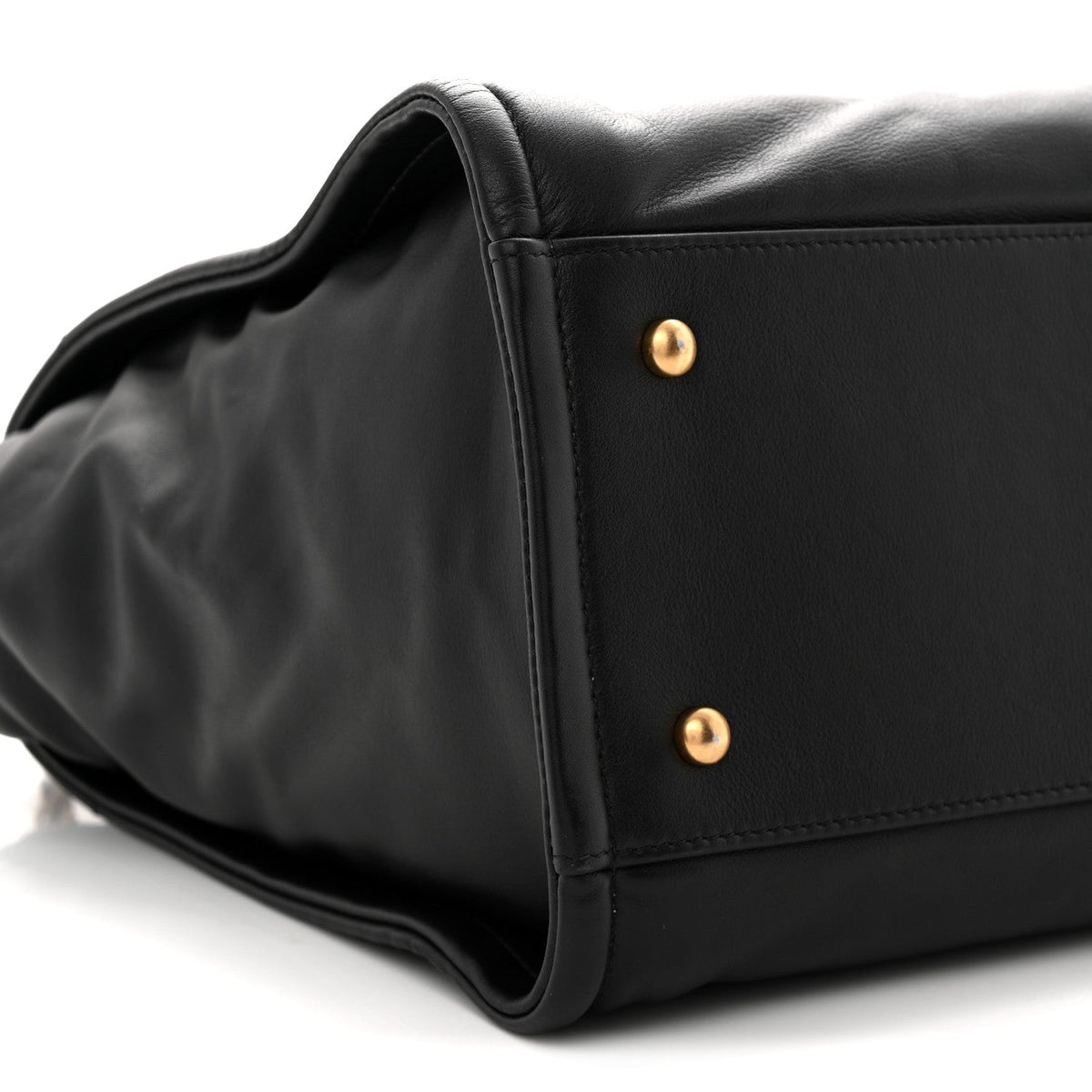 Calfskin Small Deauville Tote Black