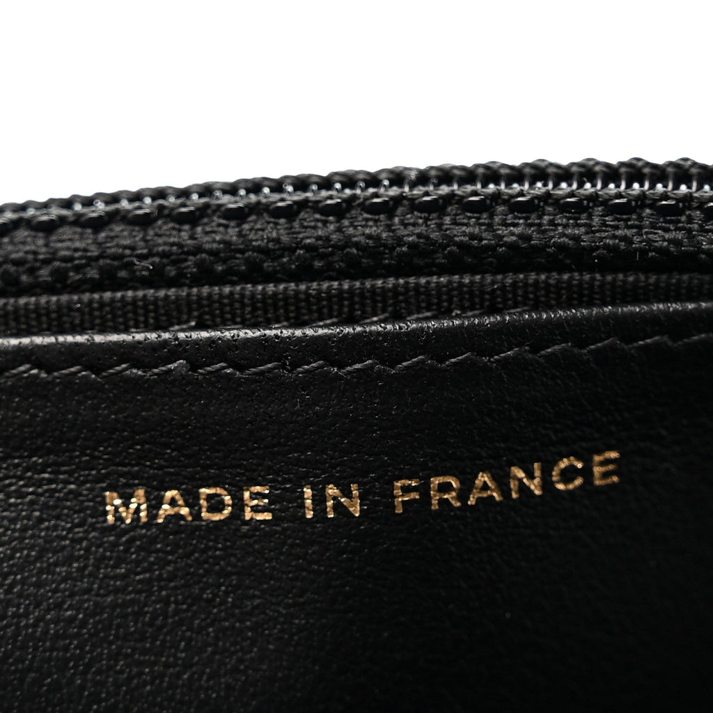 Caviar Quilted Boy Wallet On Chain WOC Black