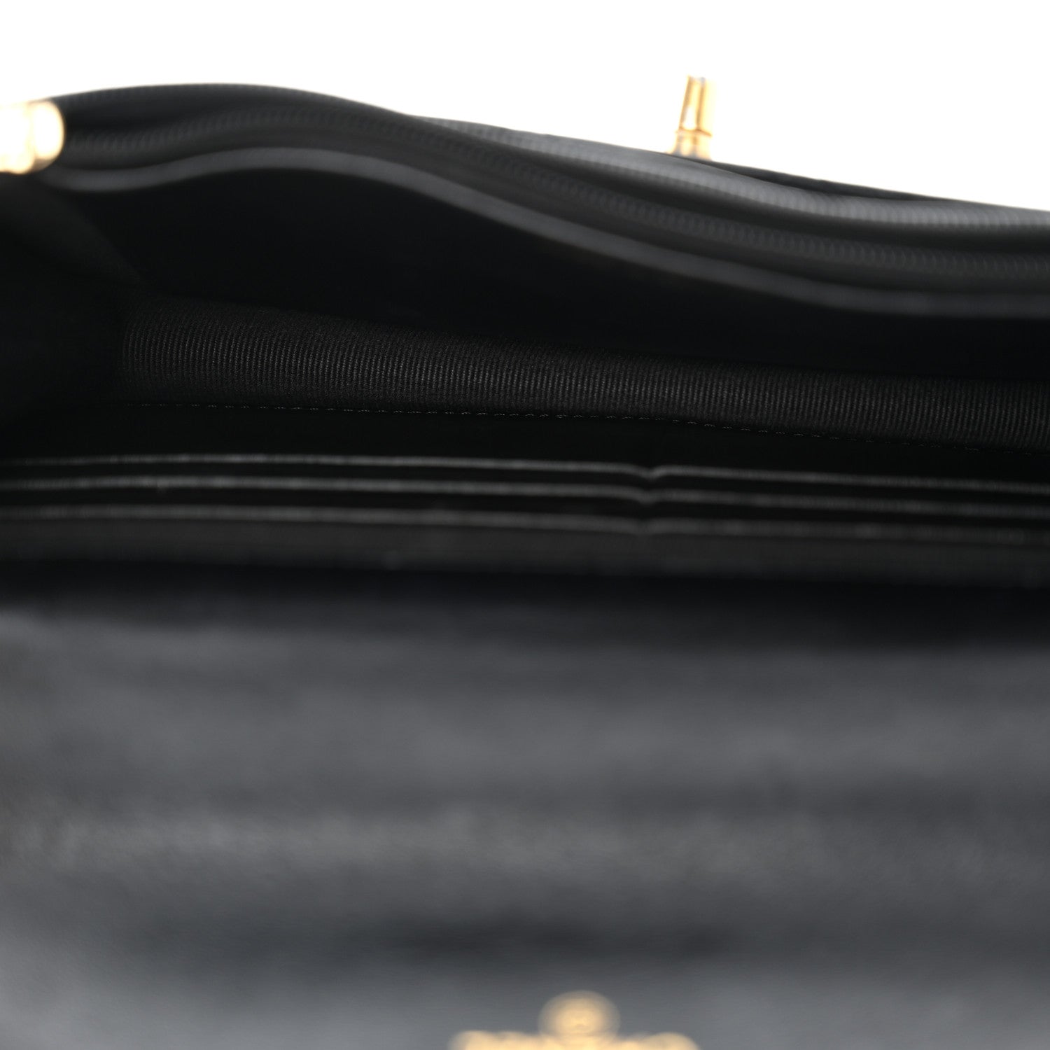 Lambskin Quilted Sweetheart Wallet On Chain WOC Black