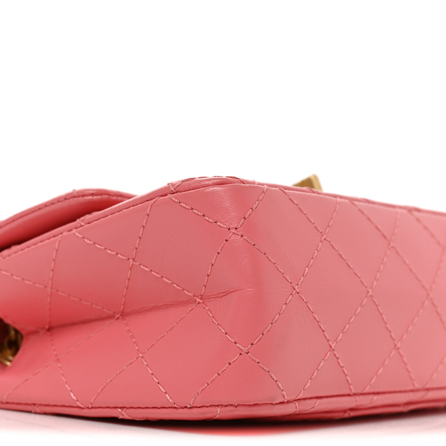 Aged Calfskin Quilted 2.55 Reissue Mini Flap Coral