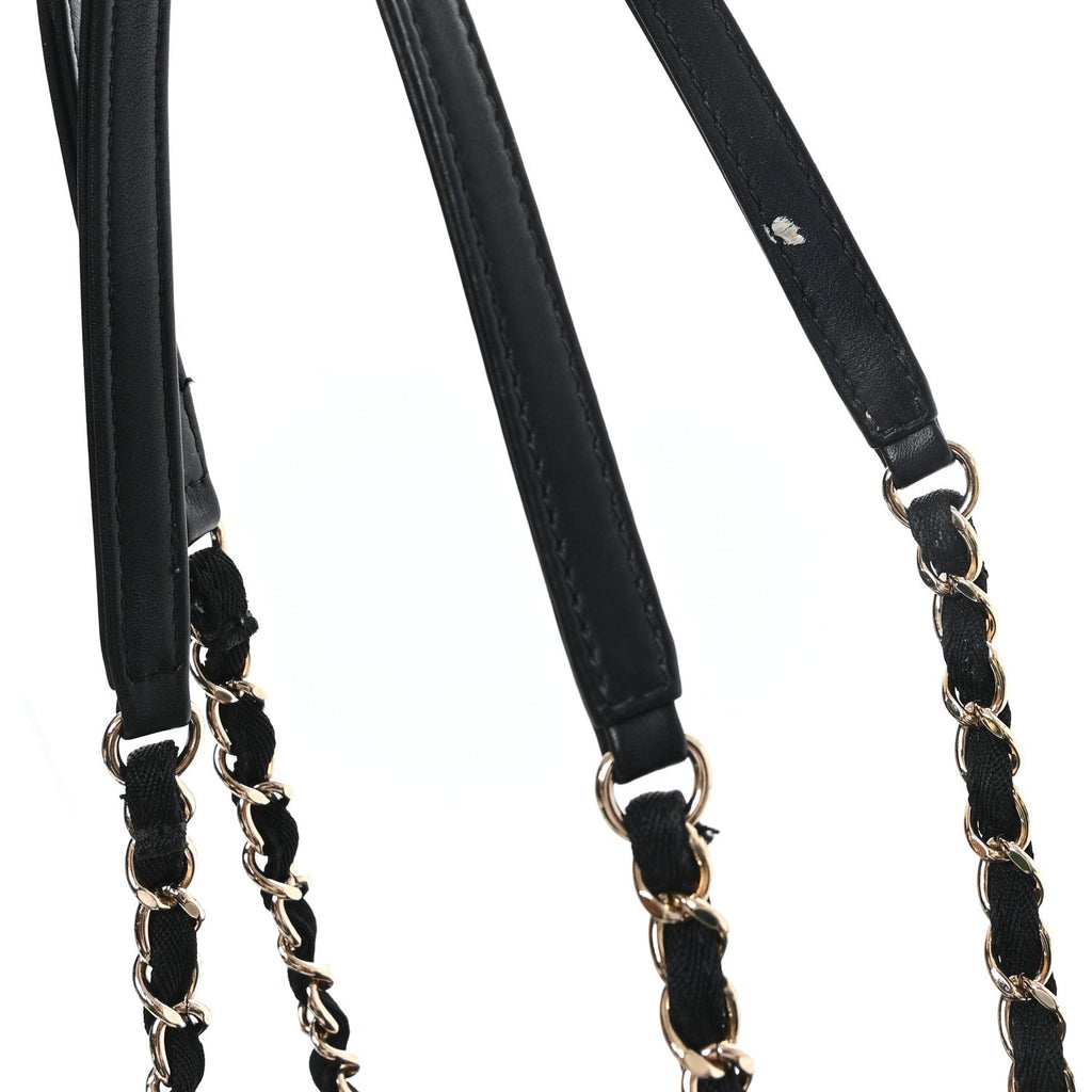 Woven Straw Raffia Small Deauville Tote Charcoal