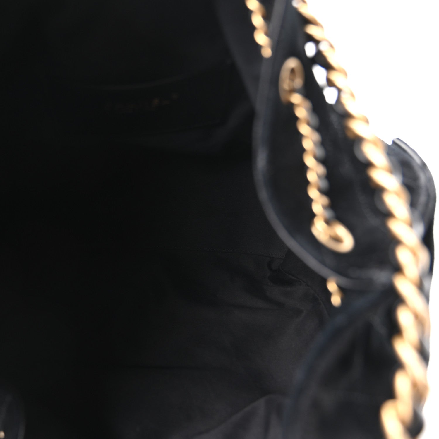 Suede Quilted Medium Chanel 25 Handbag Black