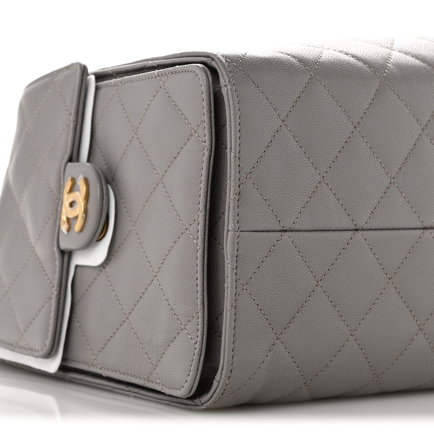 Caviar Quilted Medium Chanel 25 Handbag Dark Grey