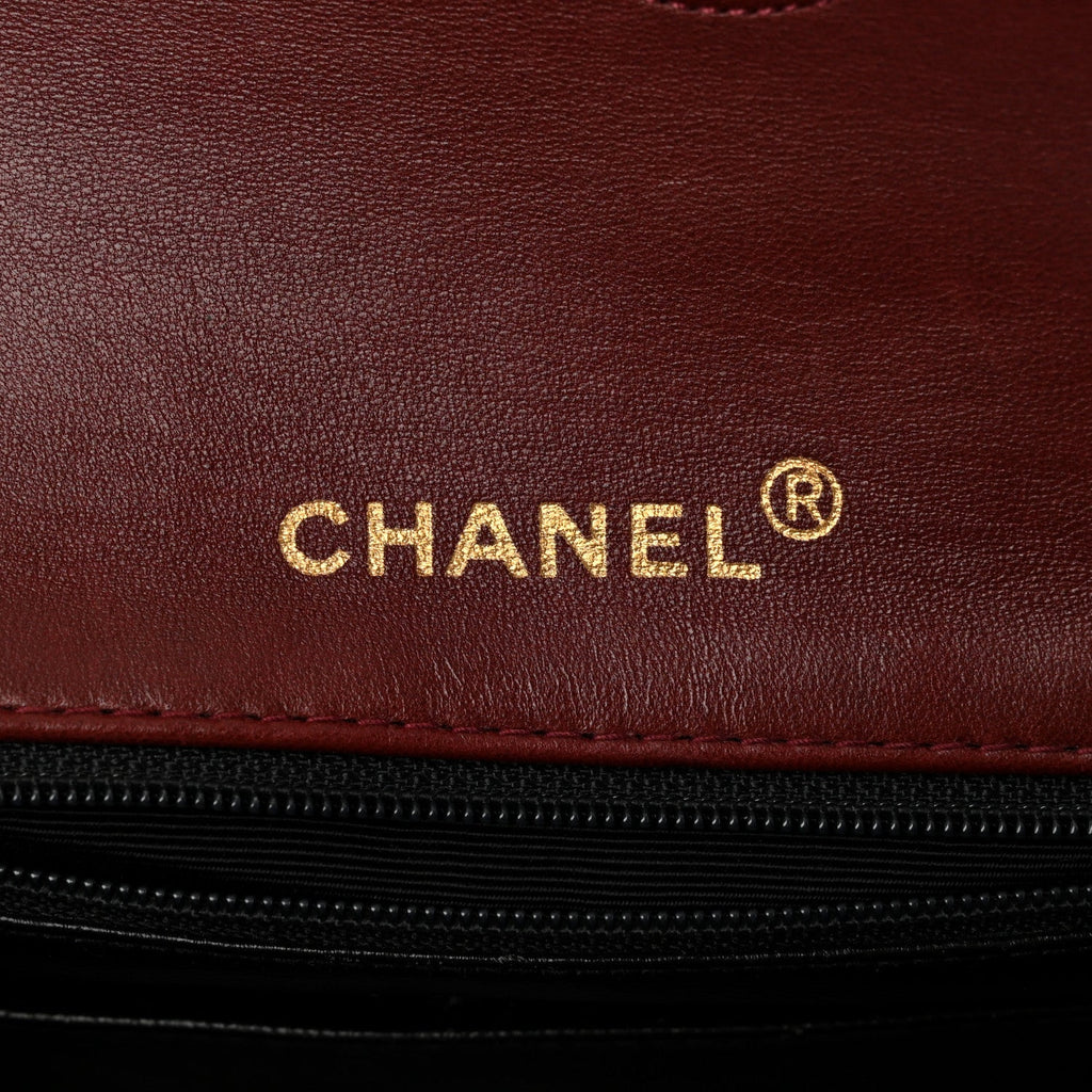 Lambskin Quilted Mini Square Flap Burgundy
