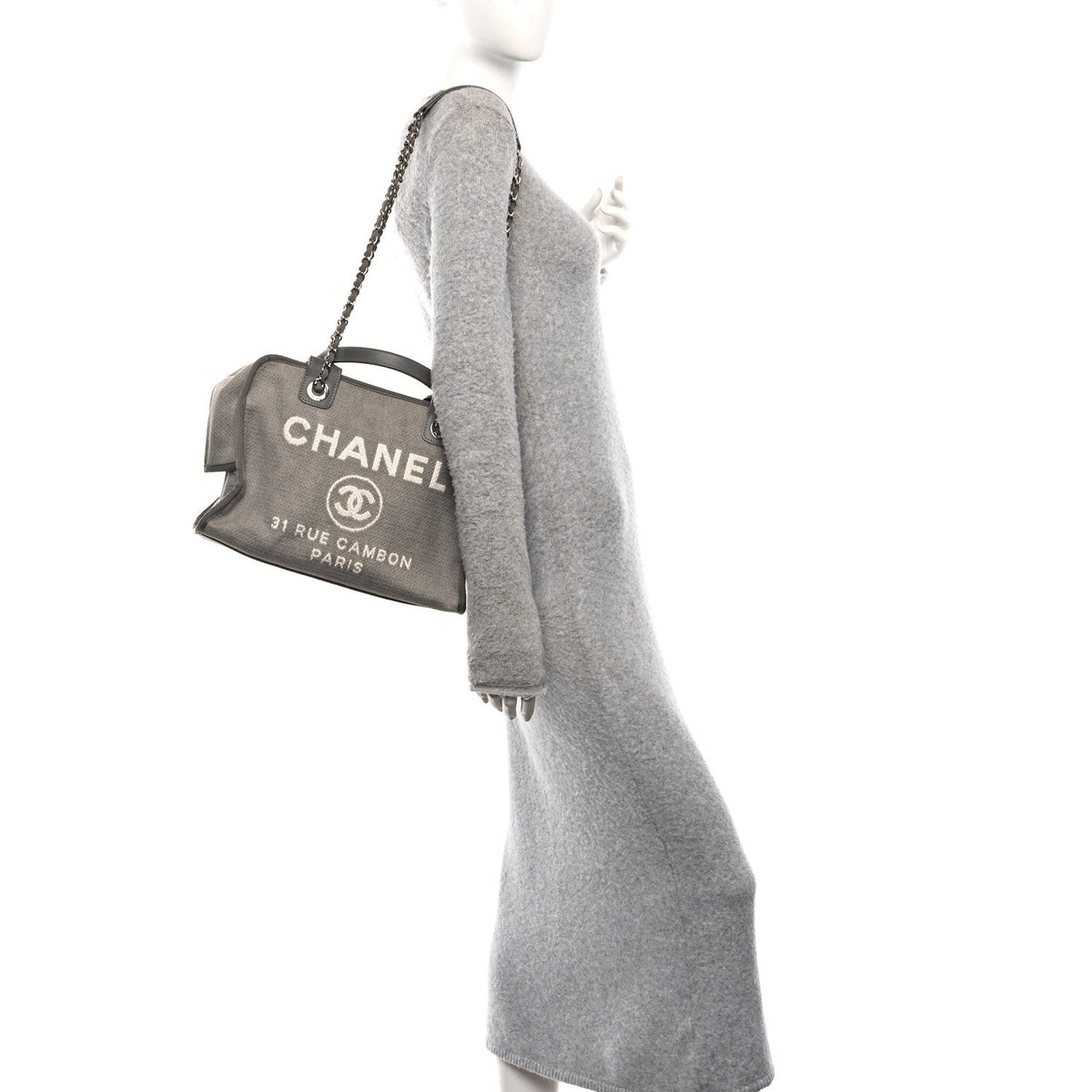 Denim Deauville Bowling Bag Grey