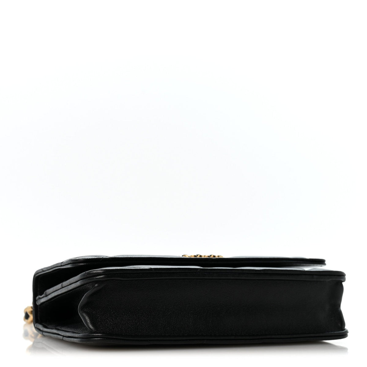 Lambskin Quilted Chanel 19 Wallet On Chain WOC Black