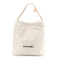 Calfskin Quilted Chanel 22 White