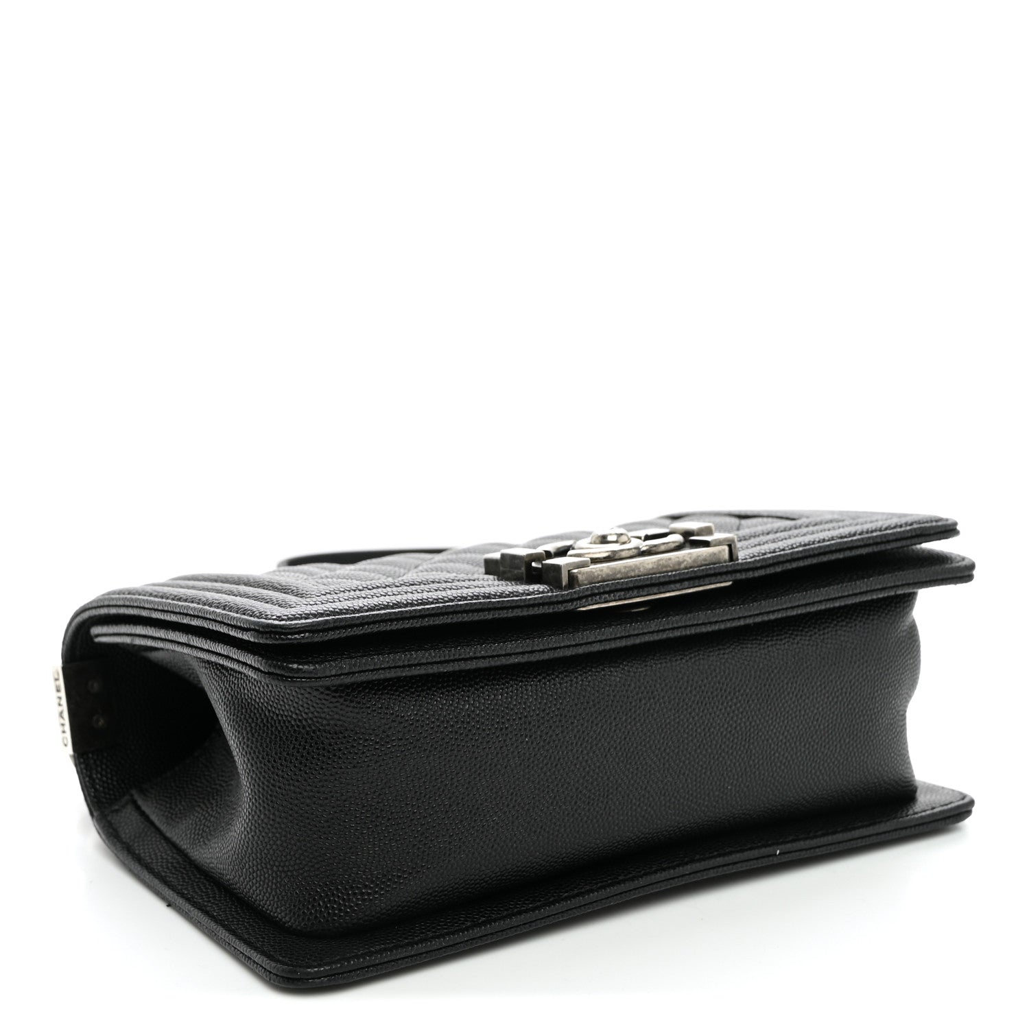 Caviar Quilted Small Boy Flap Black