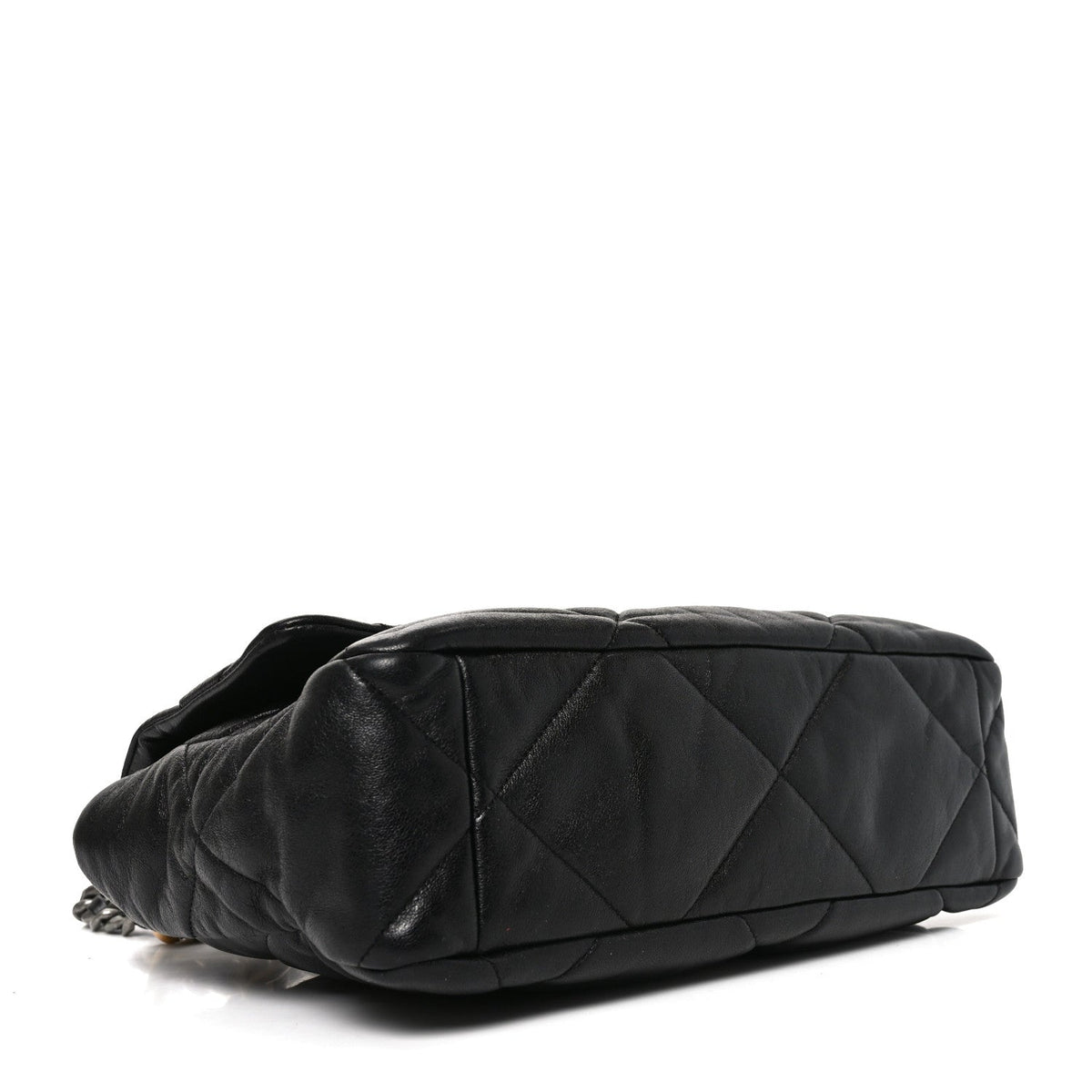 Goatskin Quilted Large Chanel 19 Flap Black