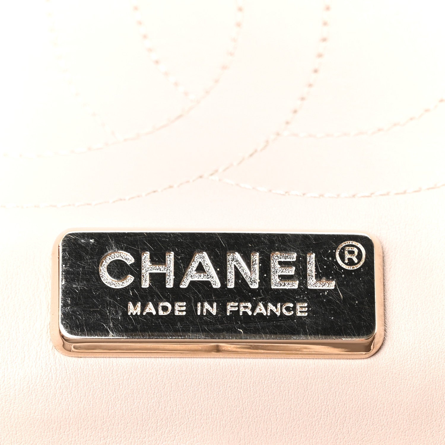 Metallic Snakeskin Jumbo Double Flap Light Beige