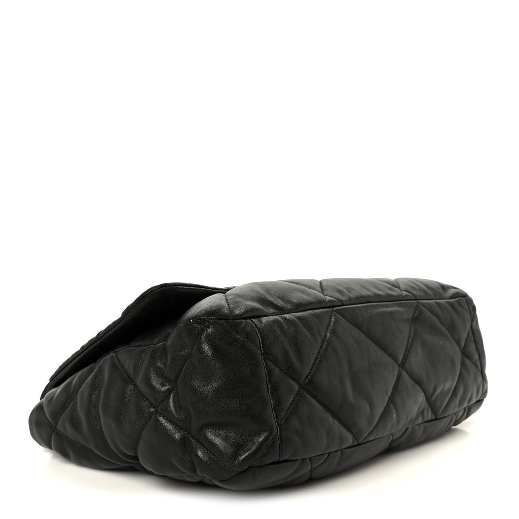 Lambskin Quilted Maxi Chanel 19 Flap Black