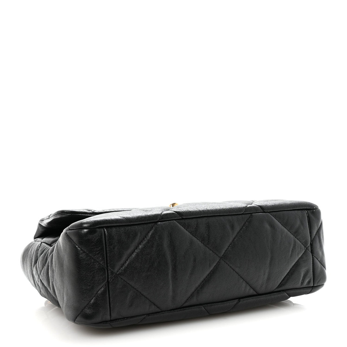 Goatskin Quilted Large Chanel 19 Flap Black