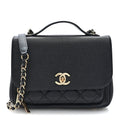 Caviar Quilted Medium Business Affinity Flap Black