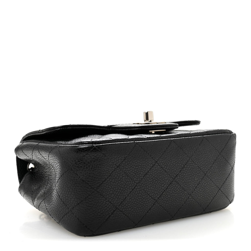 Caviar Quilted Mini Square Flap Black