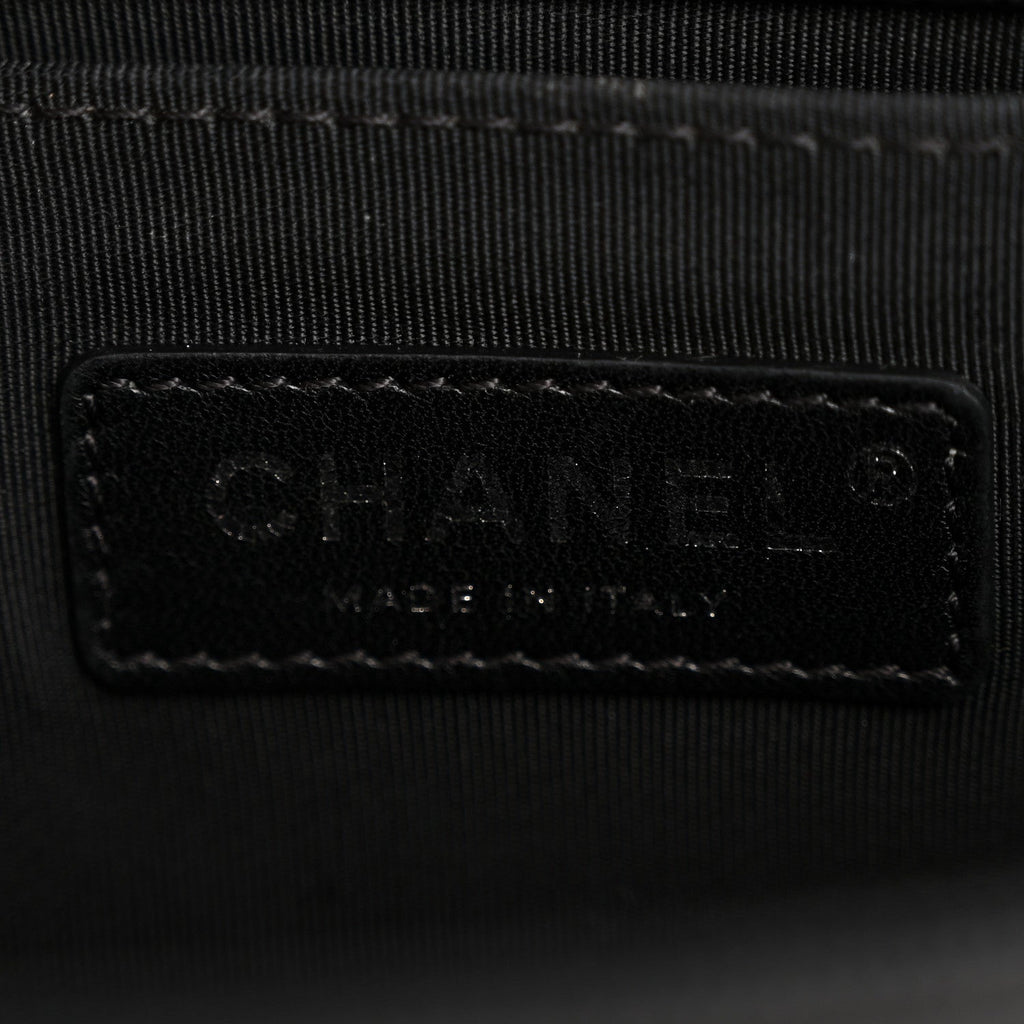 Caviar Quilted Small Boy Flap Black