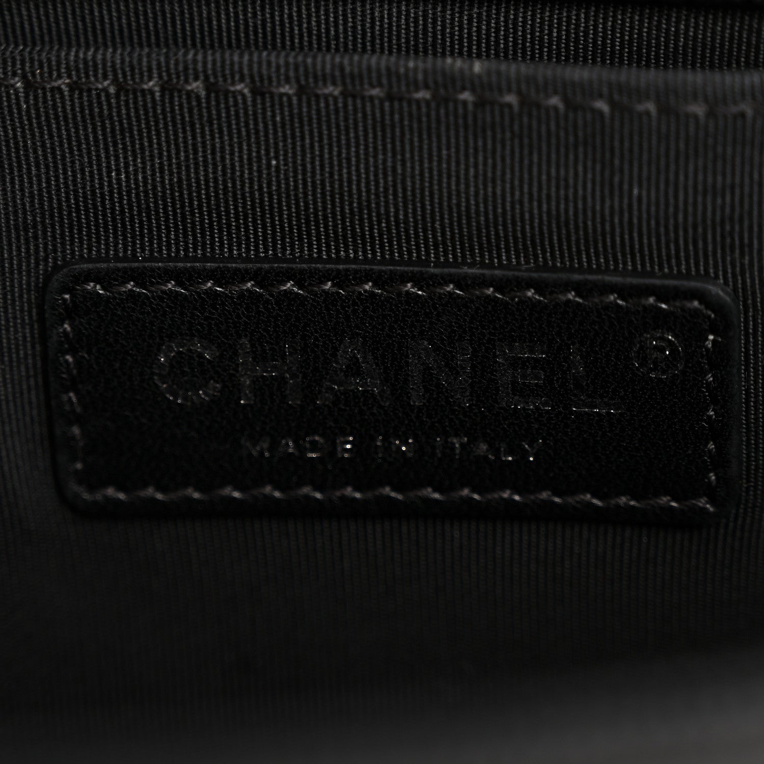 Caviar Quilted Small Boy Flap Black