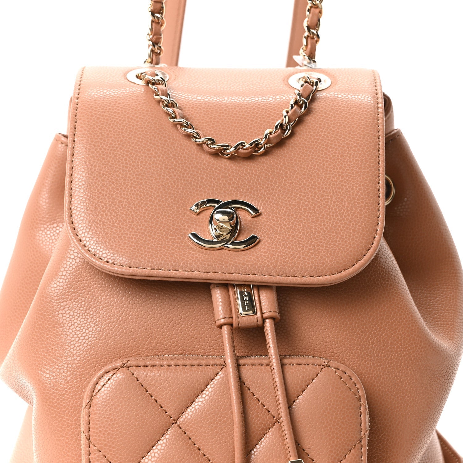 Caviar Quilted Mini Business Affinity Backpack Brown