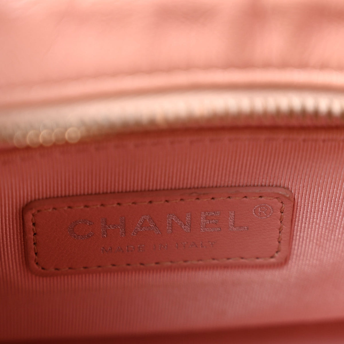 Iridescent Aged Calfskin Quilted Small Gabrielle Hobo Rose Rose