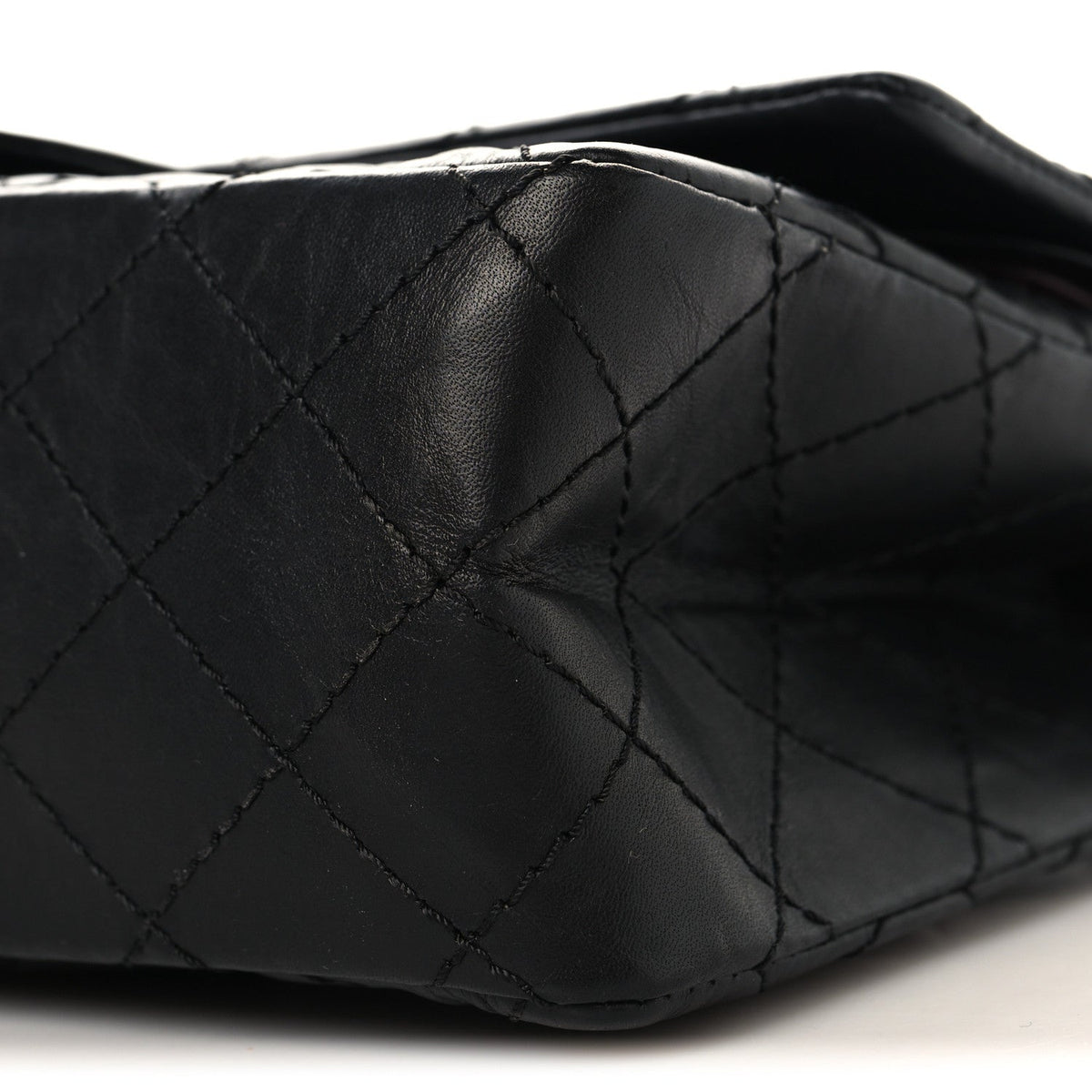 Aged Calfskin Quilted 2.55 Reissue 225 Flap Black