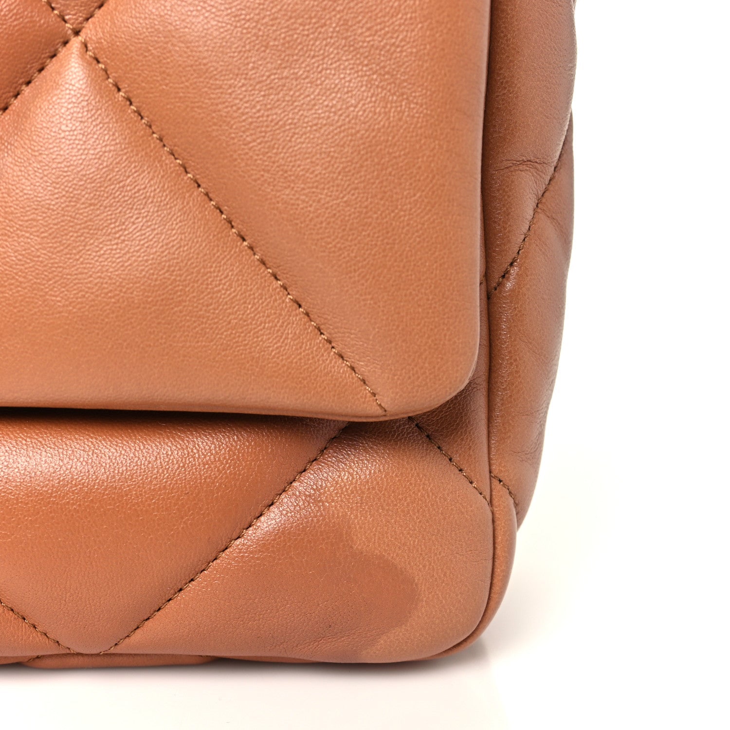 Lambskin Quilted Medium Chanel 19 Flap Brown