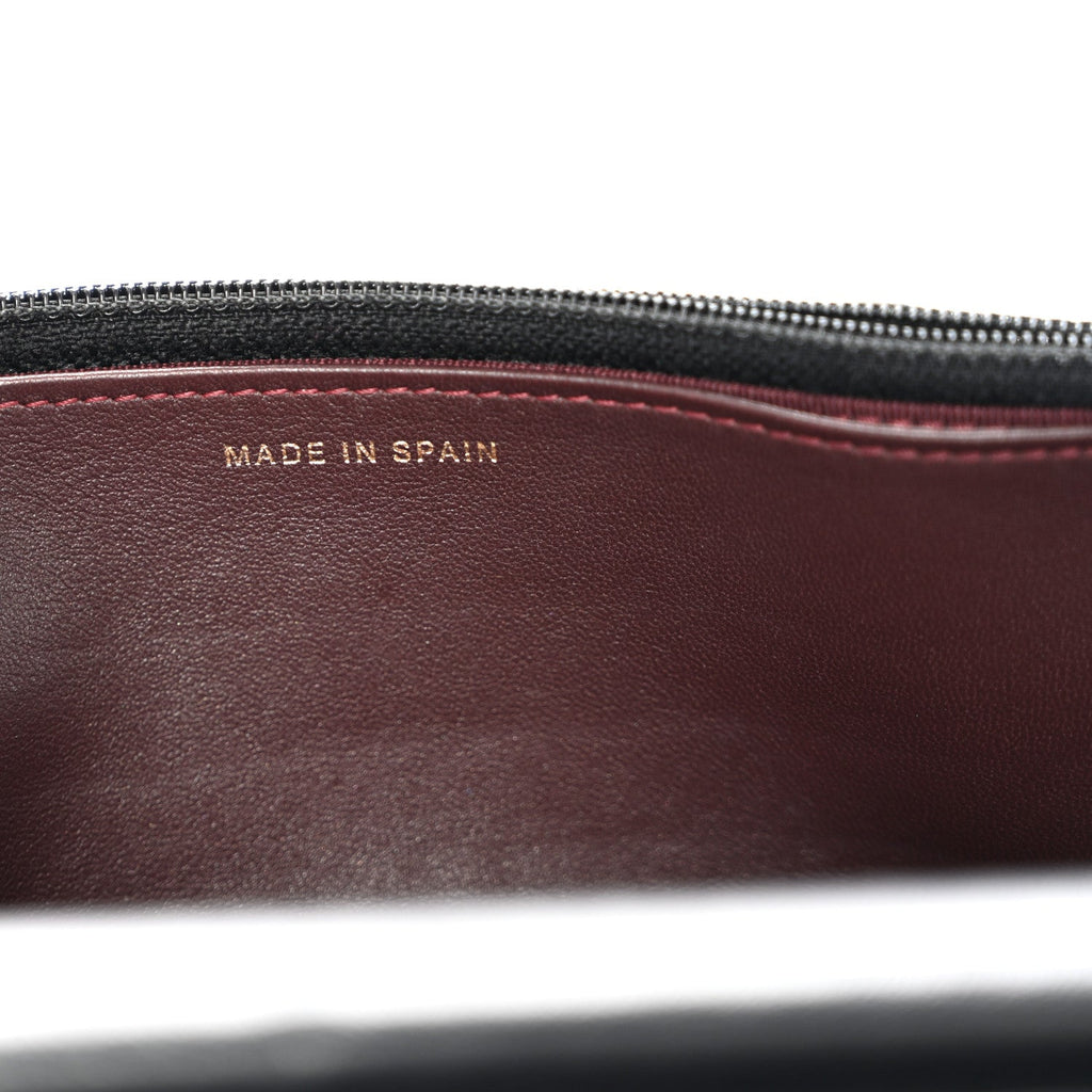Lambskin Quilted Wallet On Chain WOC Black
