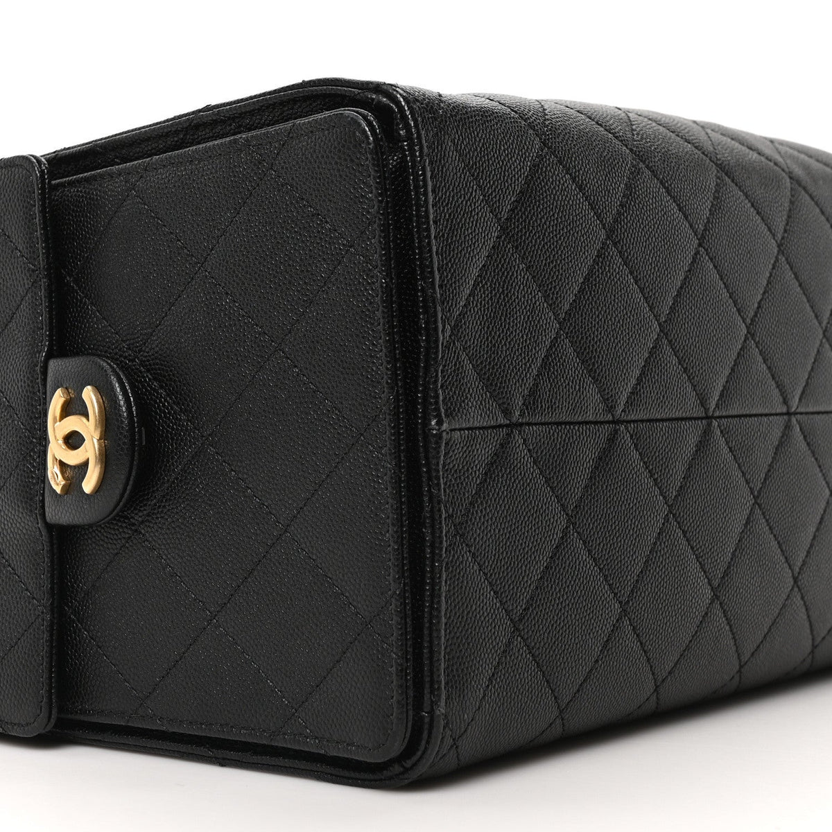Caviar Quilted Medium Chanel 25 Handbag Black