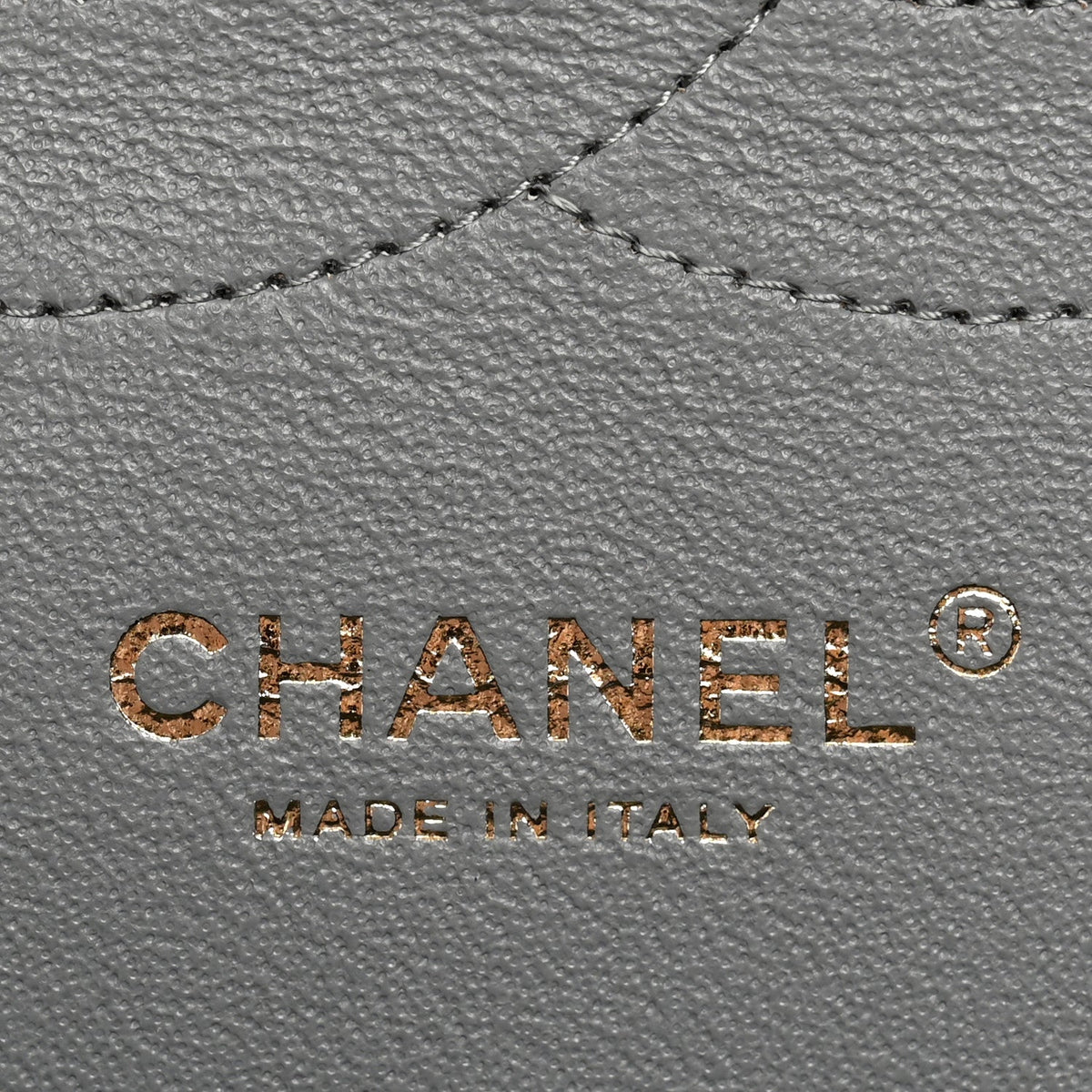 Caviar Quilted Jumbo Double Flap Grey