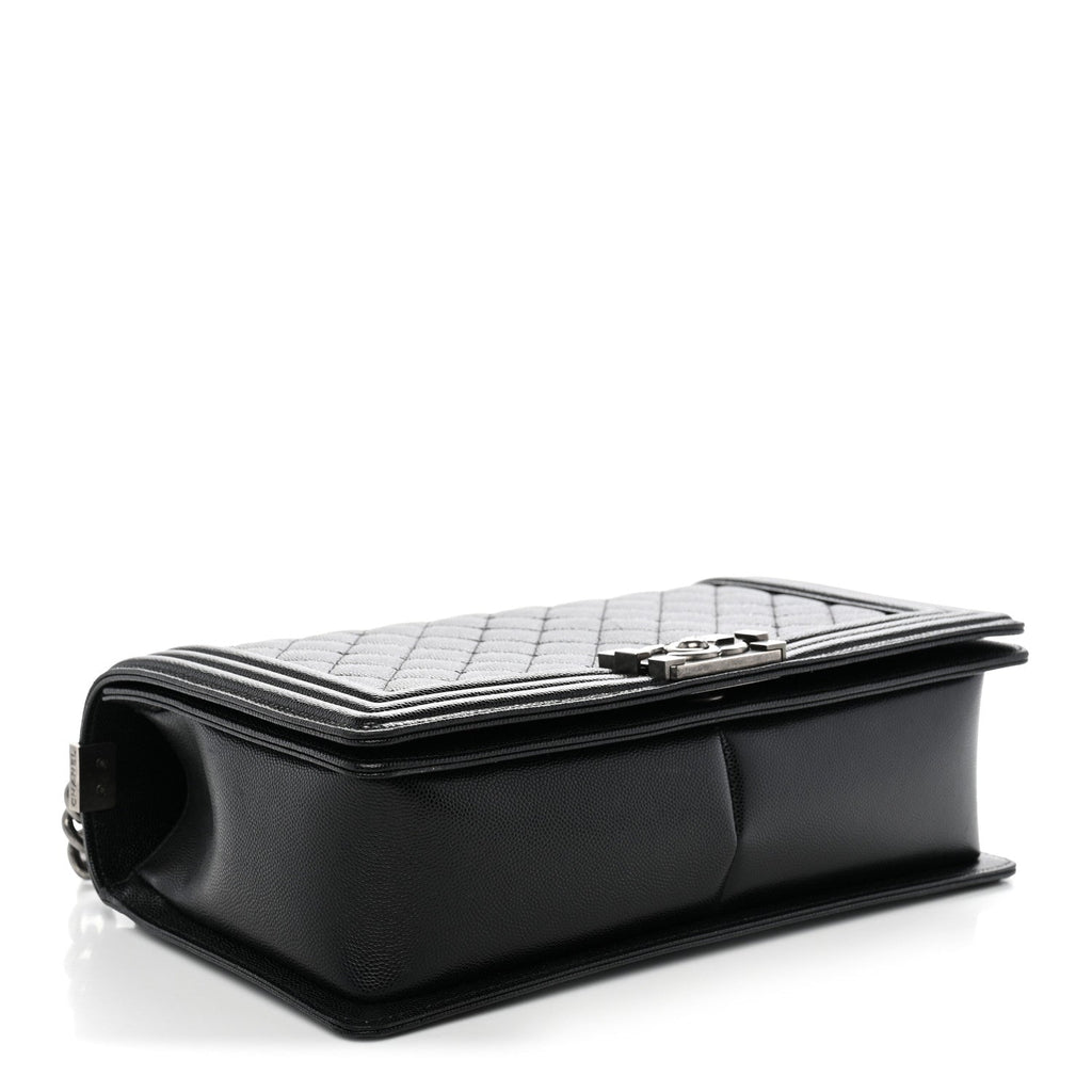 Caviar Quilted New Medium Boy Flap Black