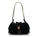 Pony Hair Mini Chanel 25 Handbag Black