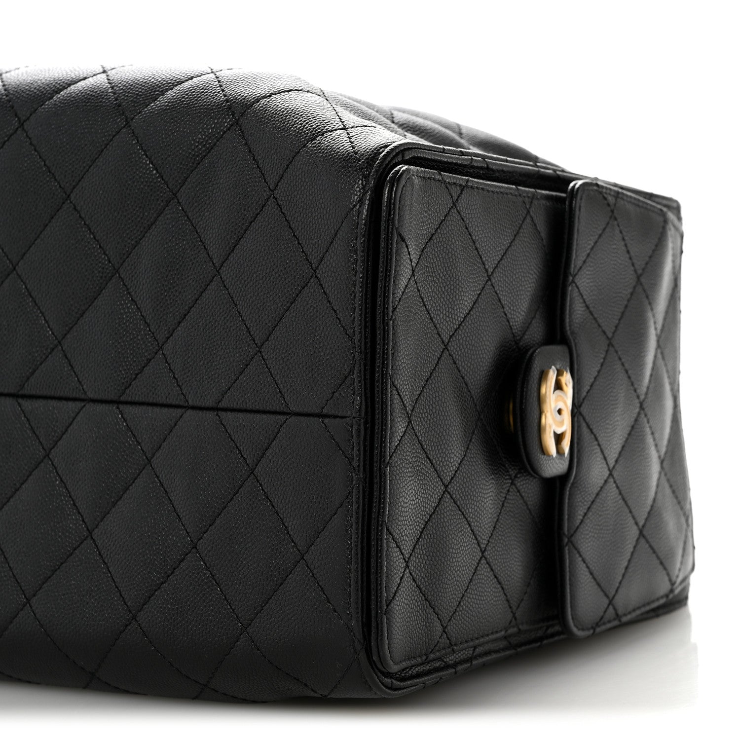 Caviar Quilted Large Chanel 25 Handbag Black