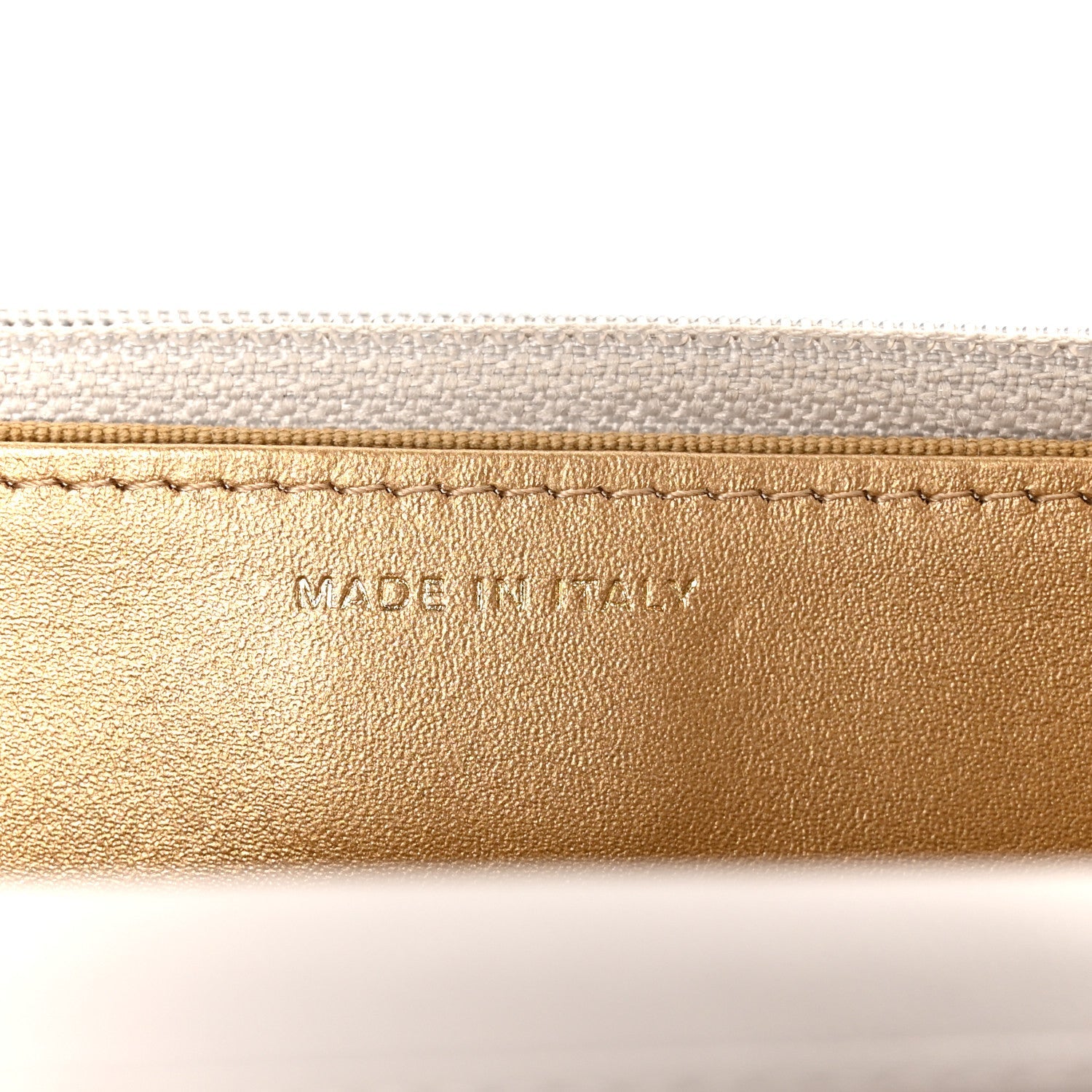 Lambskin Quilted CC Pearl Crush Wallet on Chain WOC Grey